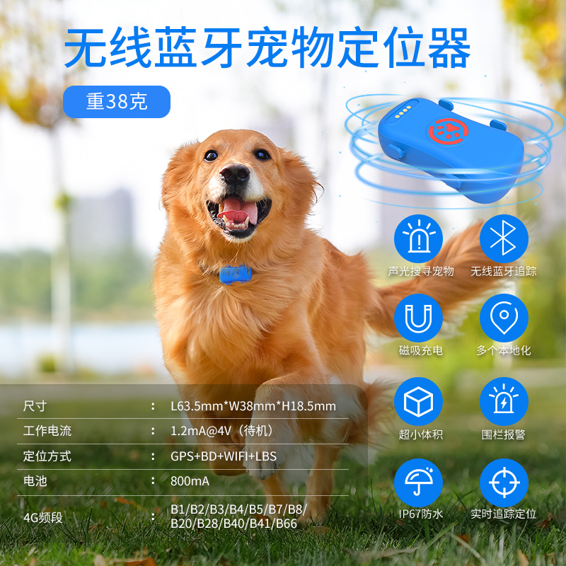 無線藍(lán)牙寵物定位器PET10
